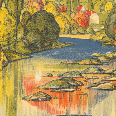 Basel Travel Poster: Birseck-Bahn by Otto Mähly, 1920