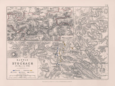 Battle of Stockach by AK Johnston, 1799: French Revolutionary War