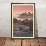 Beautiful Dawn and Farming Village by Hasui Kawase, 1937