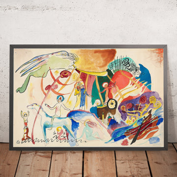 A framed image of 