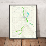 Old Map of Saratoga, Wyoming by USGS, 1961 – North Platte River & Saratoga Lake
