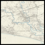 Mappa Antica Personalizzata di Christchurch 
