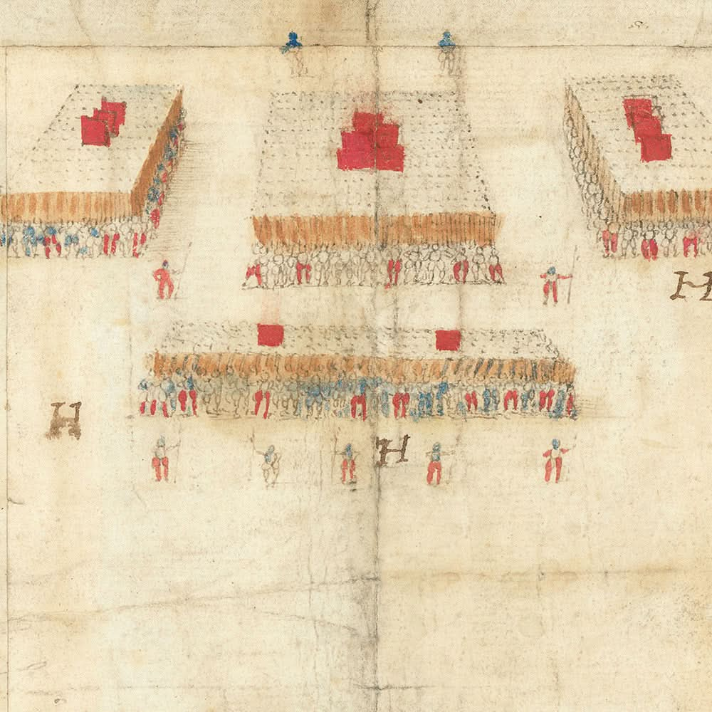 Armada Fortification Plan, 1590: Elizabethan, Anglo-Spanish War Chart