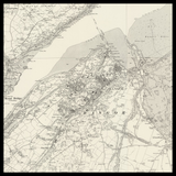 Mapa antiguo personalizado de Bangor 