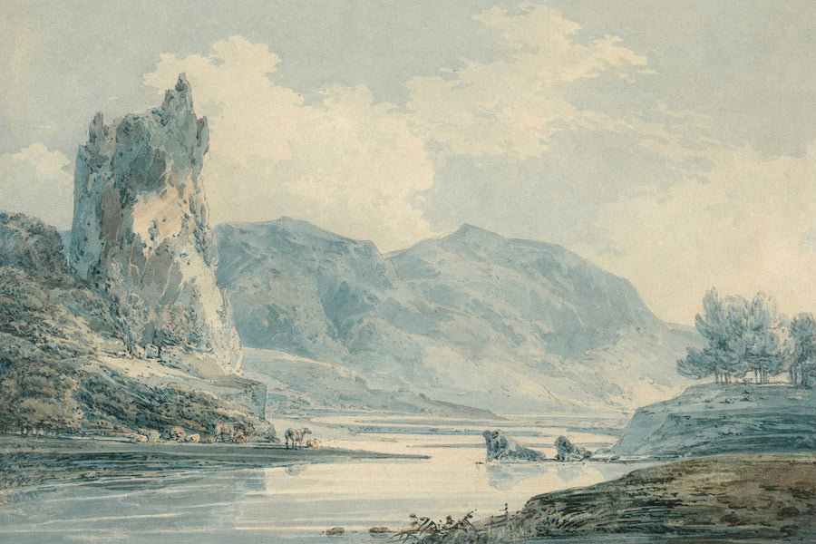 Ilam Rock, Dovedale, Derbyshire por Turner, 1802 