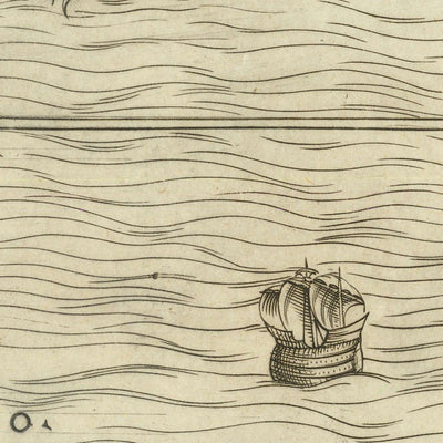 Old Upside Down Map of Africa by Ramusio, 1554