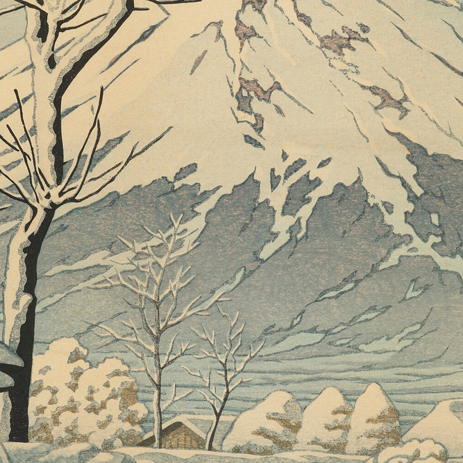 Mont Fuji après la neige à Oshiono par Hasui Kawase, 1935 