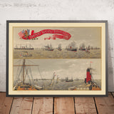 Affiche de voyage Paris : Compagnie Générale Transatlantique, 6 Rue Auber par F. Appel, 1890 