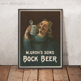 M. Groh’s Sons Vintage Bock Beer Poster, 1899