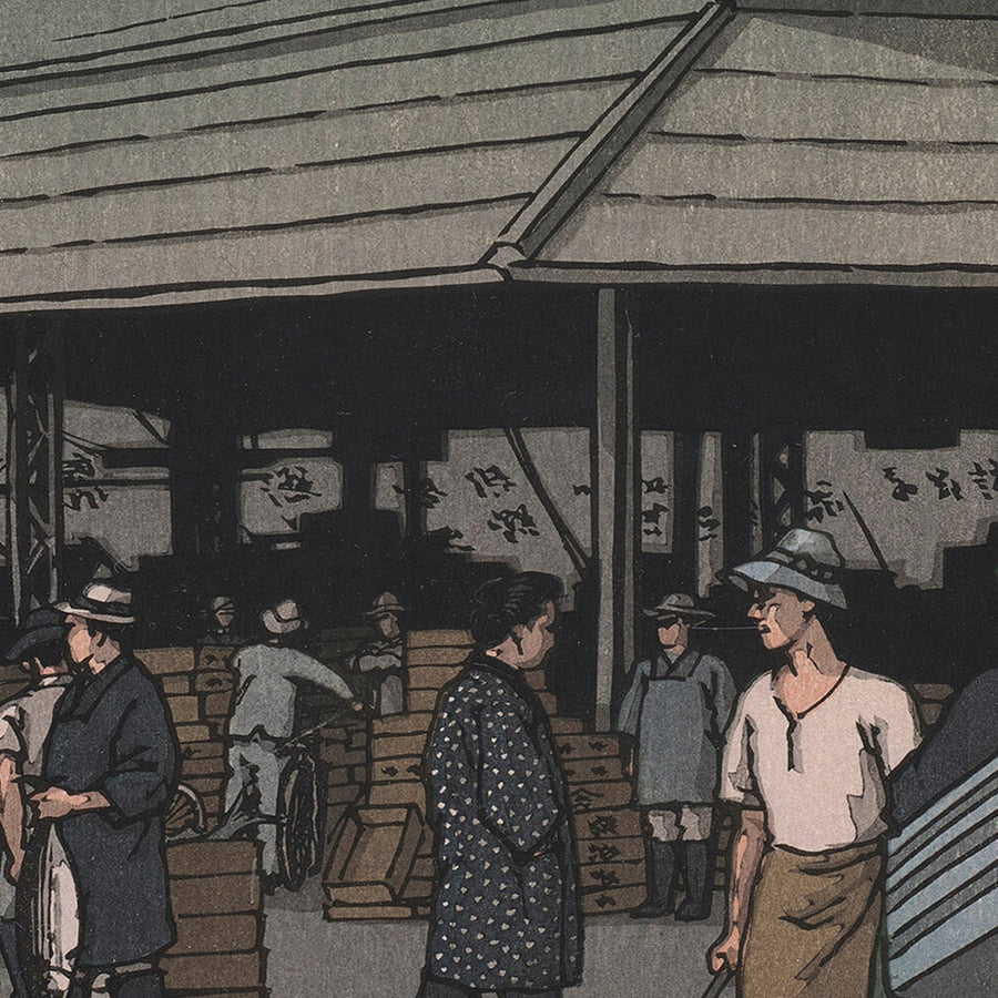 Le Marché Central, Tokyo par Hasui Kawase, 1935 