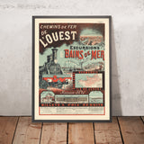 Reiseplakat Normandie & Bretagne: Chemins de Fer de l’Ouest – Ausflüge & Badeorte, 1880 