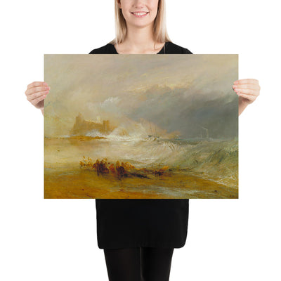 Wreckers — Coast of Northumberland, with a Steam-Boat Assisting a Ship off Shore by Turner, 1833
