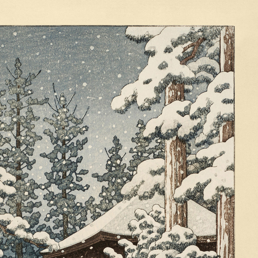 Konjiki Hall à Hiraizumi par Hasui Kawase 1935 