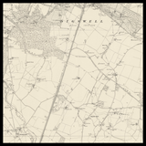 Personalisierte alte Karte von Welwyn Garden City 