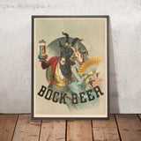 Vintage Bock Beer Poster, 1883