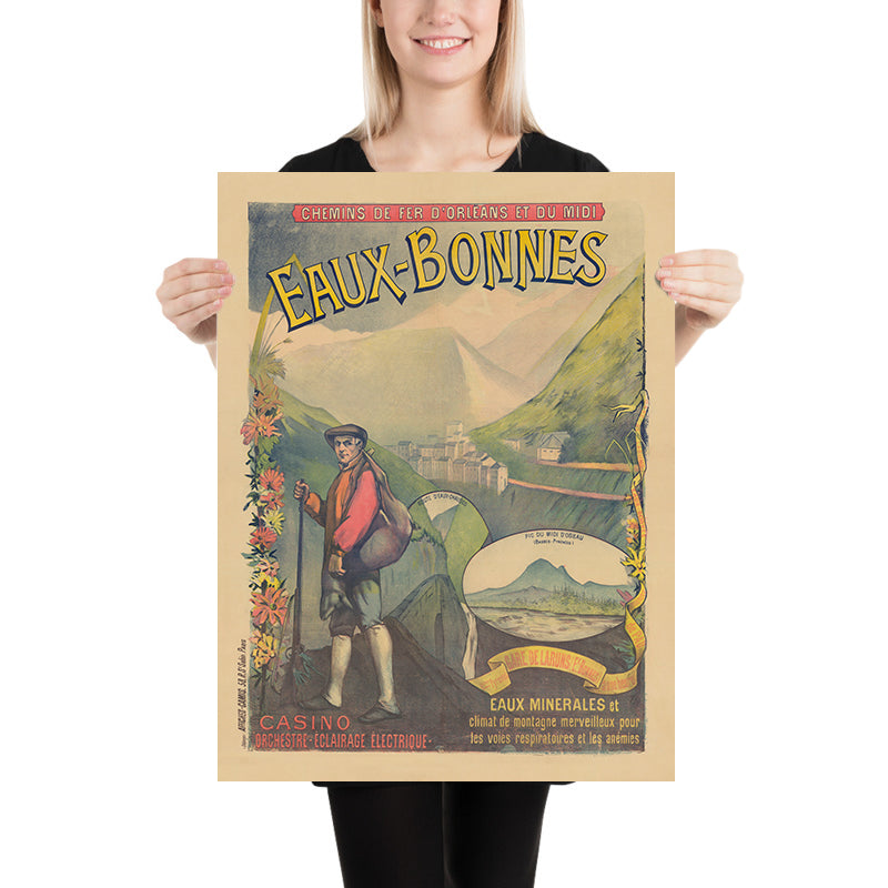 Eaux-Bonnes Travel Poster by Imp. Camis, 1892