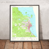 Old Map of Marquette, Michigan by USGS, 1954 – Lake Superior, Presque Isle Park & Negaunee
