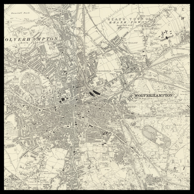 An old Ordnance Survey map of Wolverhampton