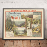 Vosges Reiseplakat: Chemins de Fer de l’Est – Voyages Circulaires von Eugène Bourgeois, 1891 