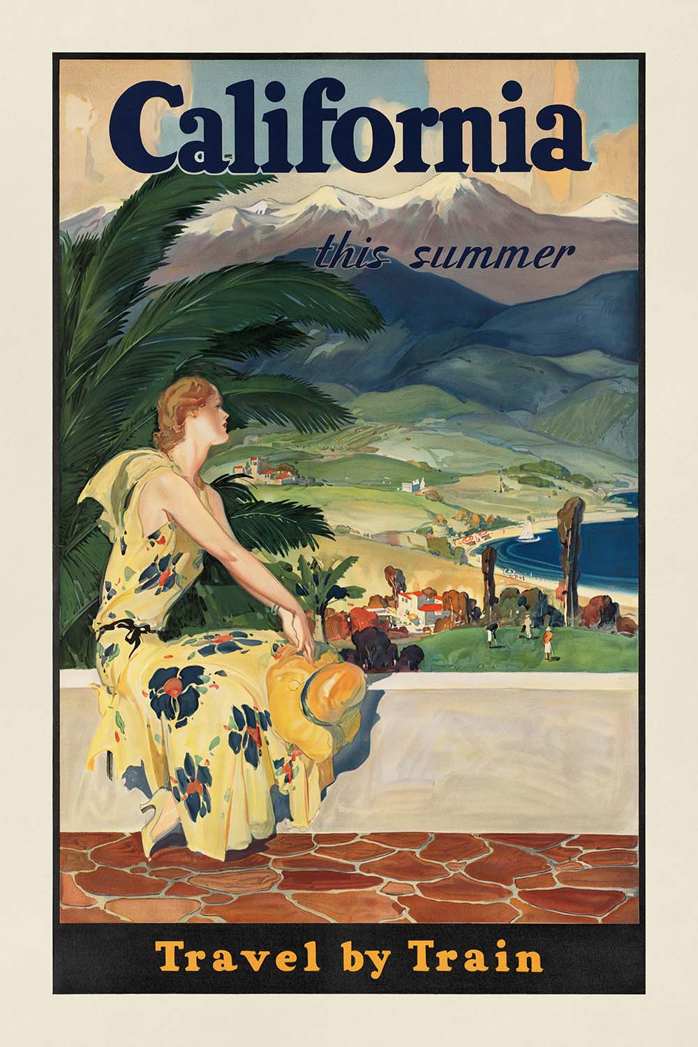California Travel Poster: This Summer – Travel by Train
