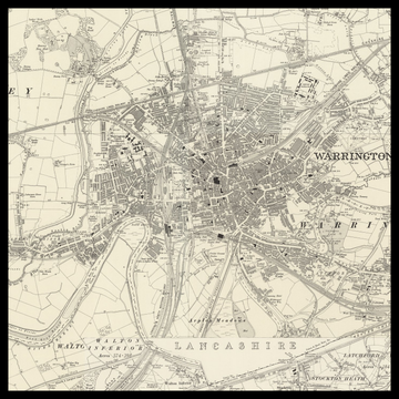 An old Ordnance Survey map of Warrington
