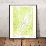 Old Map of Manchester, Vermont by USGS, 1968 – Dorset, Mount Equinox & Batten Kill River