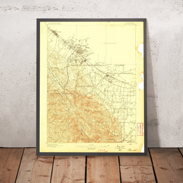 Old Map of Palo Alto, California by USGS, 1897 – Stanford University, Menlo Park & Los Altos Hills