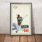 Norway Travel Poster: Hagen – ski by Einar Johnsen, 1934
