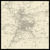 Carte ancienne personnalisée de Taunton 