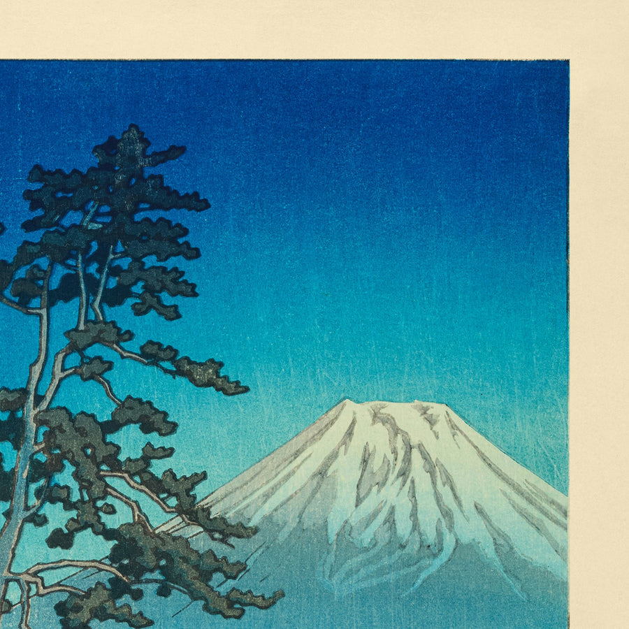 Mt. Fuji al chiaro di luna, Ponte Kawai di Hasui Kawase, 1935 