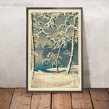 Étang Senzoku dans la neige par Hasui Kawase, 1935 