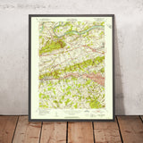 Old Map of Wayne, Pennsylvania by USGS, 1952 – Valley Forge Park, King of Prussia & Schuylkill River