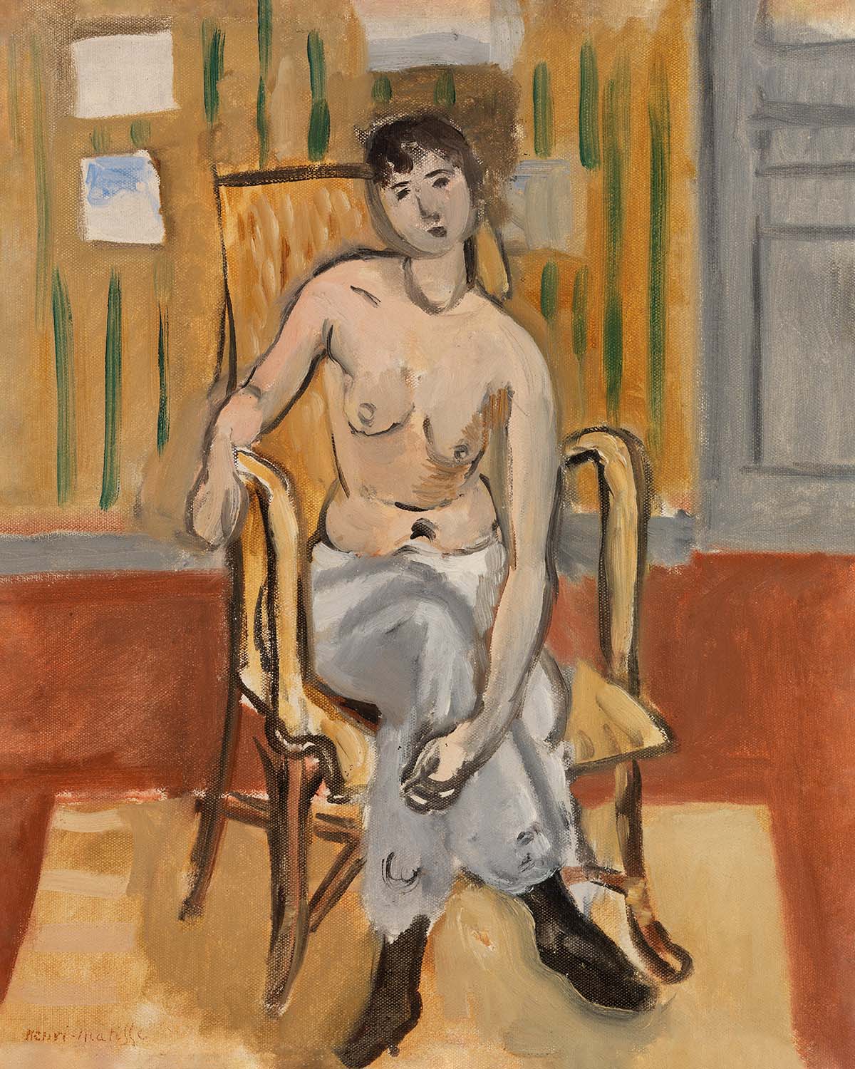 Nu assis dans une chambre bronzée (Seated Nude in a Tan Room) by Henri Matisse, 1918