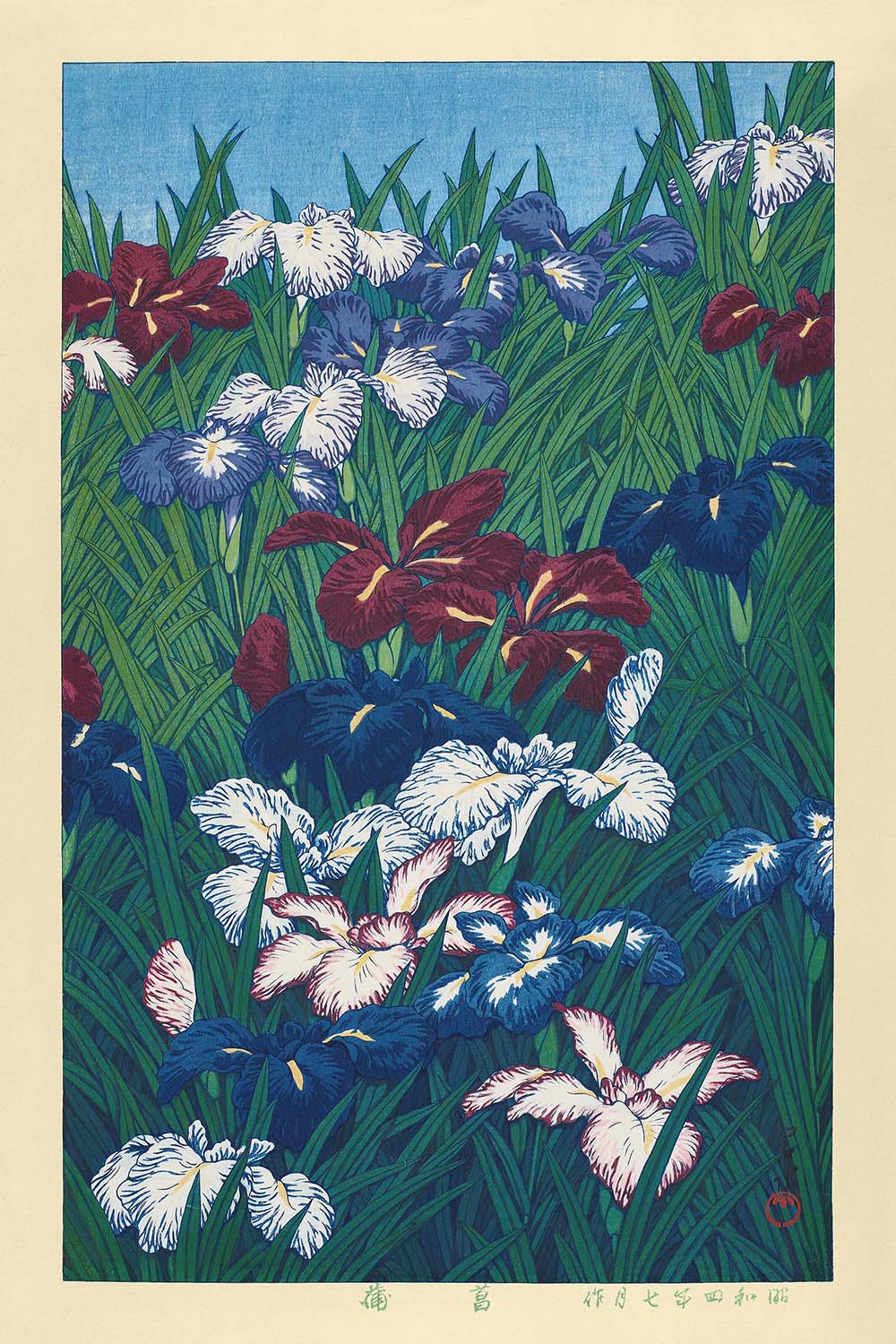 Iris di Hasui Kawase, 1935 