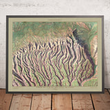 Old Relief Map of Mesa Verde National Park, 1914: Cliff Palace, Balcony House, Long House, Knife Edge, Park Point