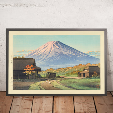 Una imagen enmarcada de Otoño en Funatsu de Hasui Kawase, 1935