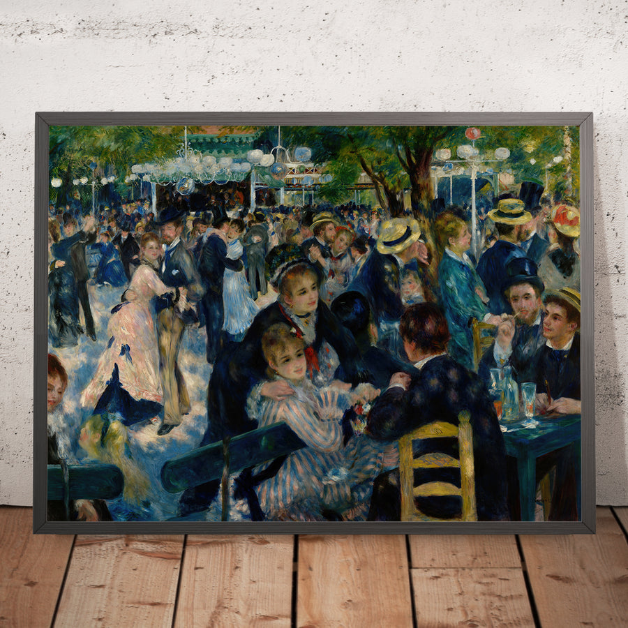 A framed image of Dance at Le Moulin de la Galette by Pierre-Auguste Renoir 1876