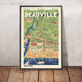 Poster da viaggio Deauville: Chemins de fer de l’État di Imp. Devambez, 1931 