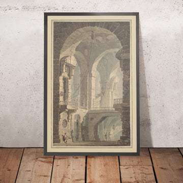Una imagen enmarcada de Dark Prison (Carcere Oscura) de Turner, 1790