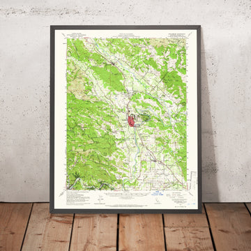 Old Map of Guerneville, California by USGS, 1955 – Healdsburg, Russian River & Armstrong Redwoods