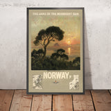 Norway Travel Poster: The Land of the Midnight Sun by Thorolf Holmboe