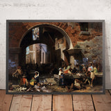 Roman Fish Market. Arch of Octavius by Albert Bierstadt, 1858