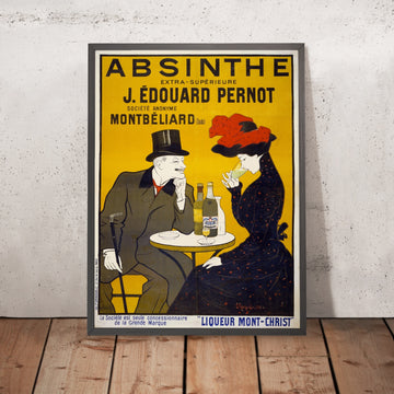 A framed image of J. Édouard Pernot Vintage Absinthe Poster by Leonetto Cappiello, 1900