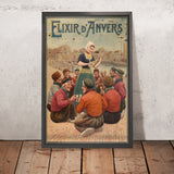 Elixir d’Anvers Vintage Herbal Liqueur Poster, 1900