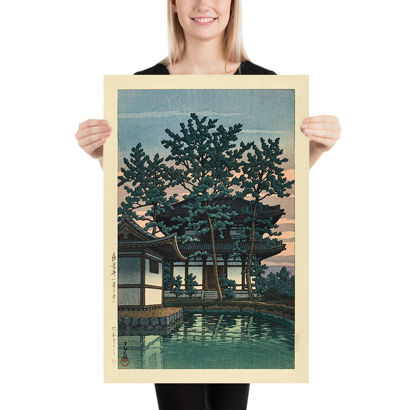 Temple Kiko, préfecture de Nara par Hasui Kawase 1935 
