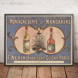 Nectar des Mandarins Vintage Drinks Advertising Poster, 1891