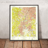 Old Map of Atlanta, Georgia by USGS, 1954 – East Point, Hapeville & College Park