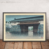 Lluvia de primavera en la puerta Sakurada, Tokio por Hasui Kawase 1935 