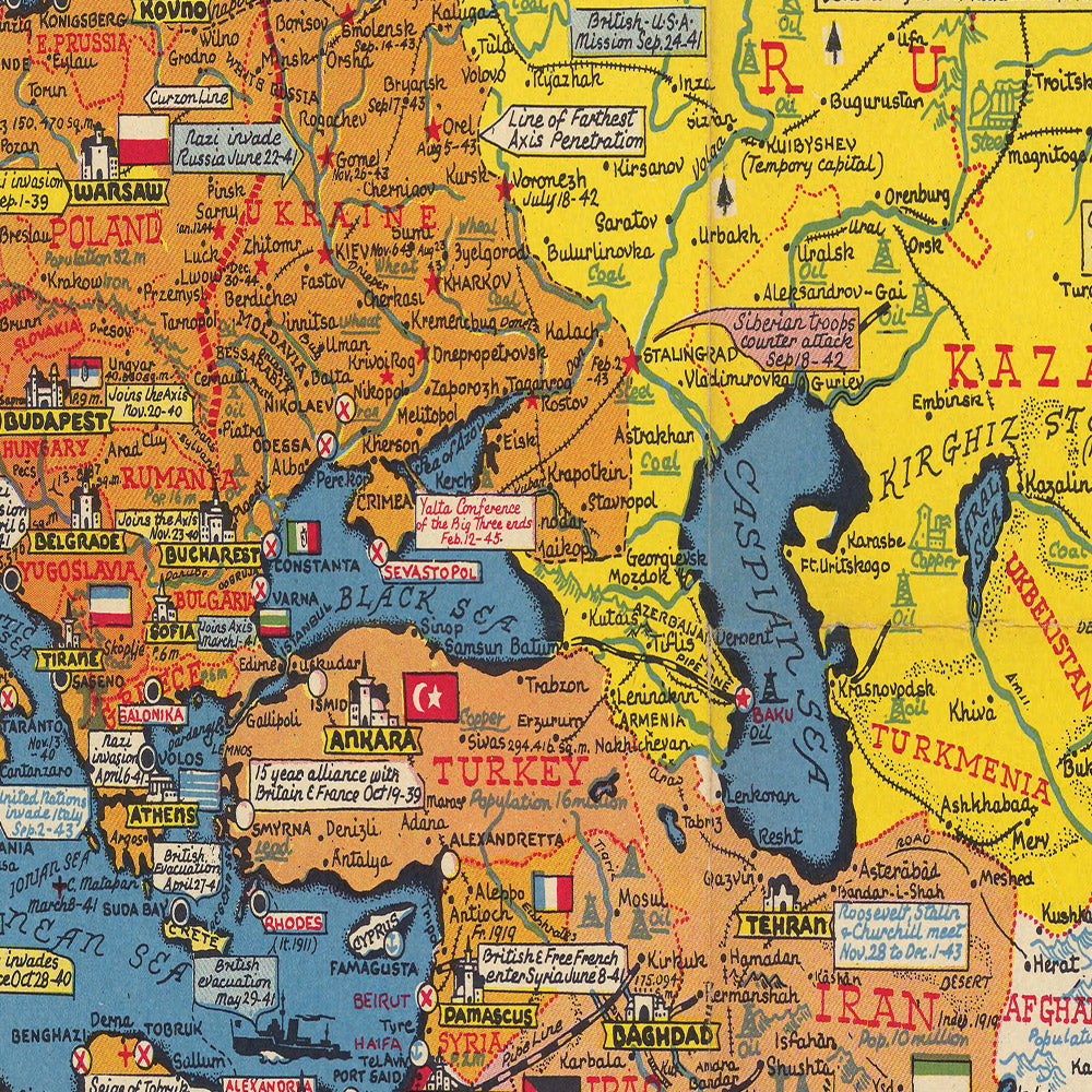 Post World War 2 Map By Turner 1945 Eastern Hemisphere Historical N post-world-war-2-map-by-turner-1945-eastern-hemisphere-historical-n