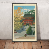 Le sanctuaire Tsuruoka Hachimangu à Kamakura par Hasui Kawase, 1935 